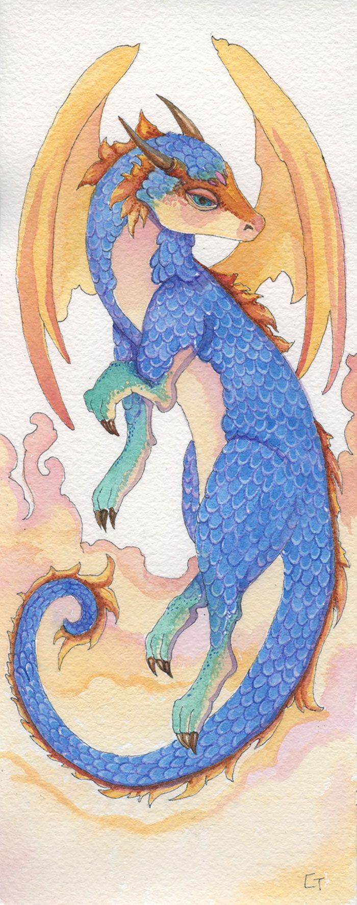 Unique And Wonderful Dragons Watercolors By Carrieann Truitt 17