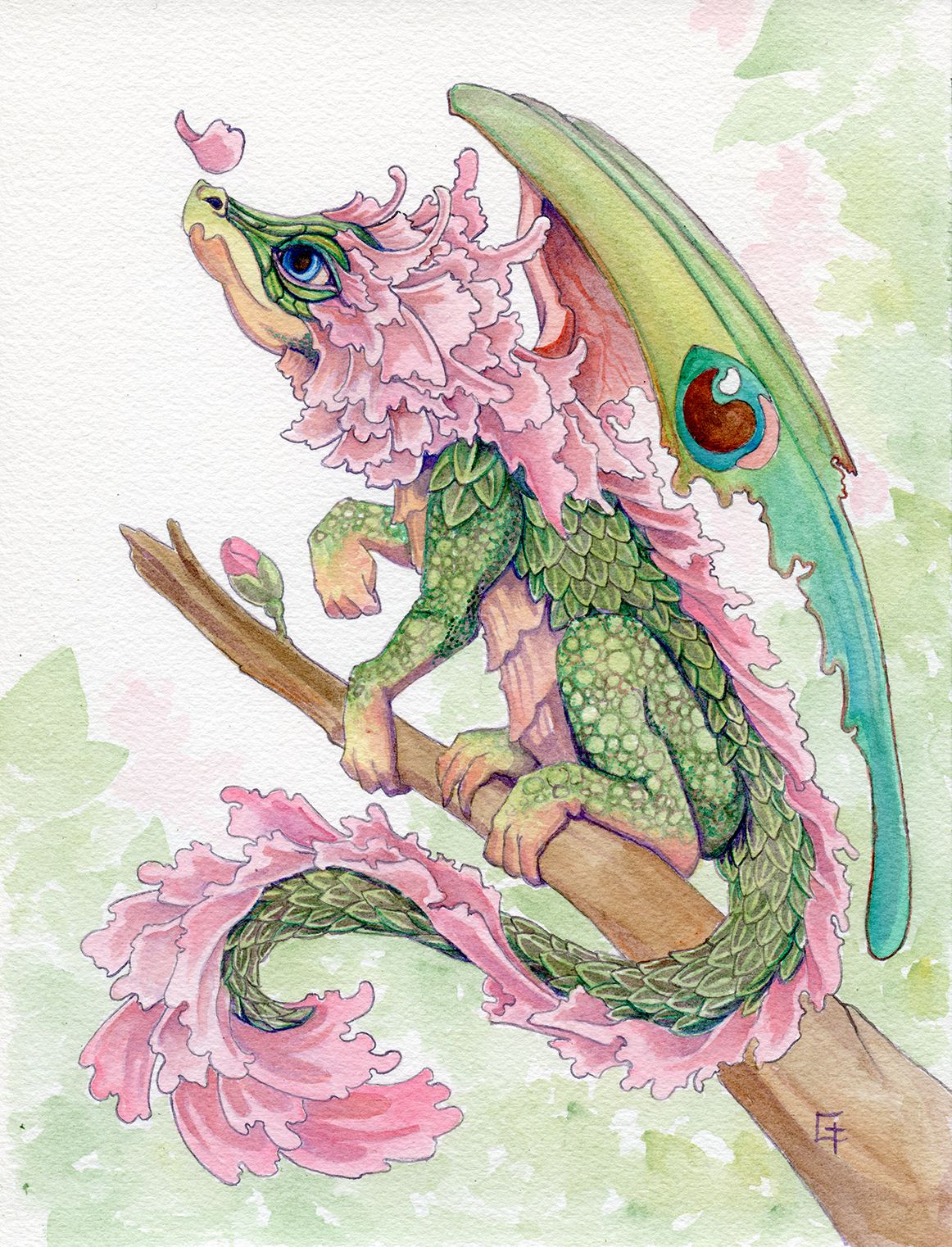 Unique And Wonderful Dragons Watercolors By Carrieann Truitt 2