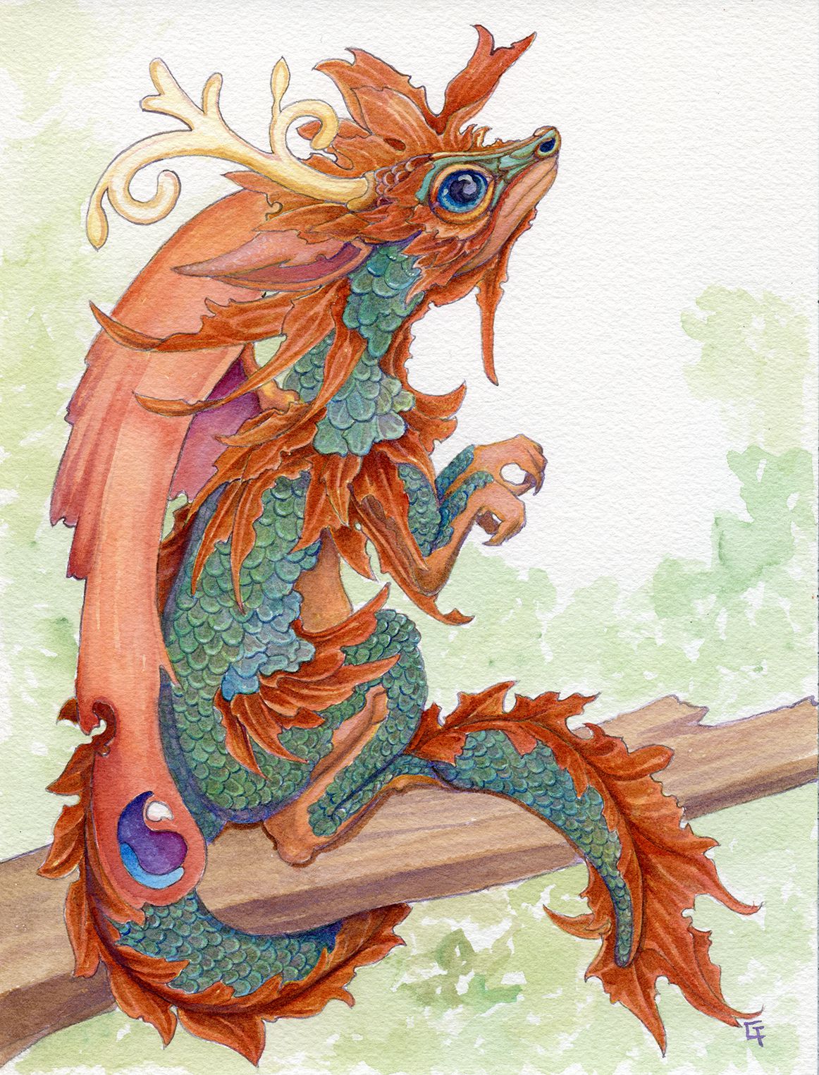 Unique And Wonderful Dragons Watercolors By Carrieann Truitt 4
