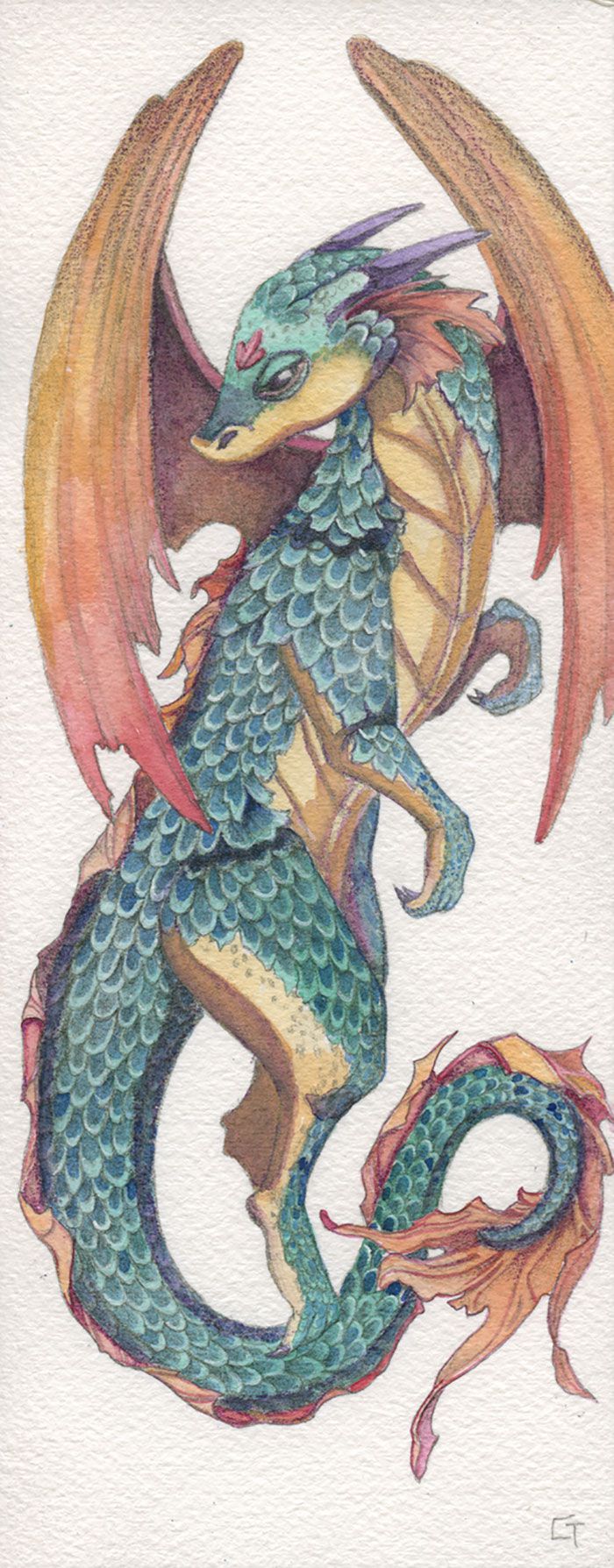 Unique And Wonderful Dragons Watercolors By Carrieann Truitt 7