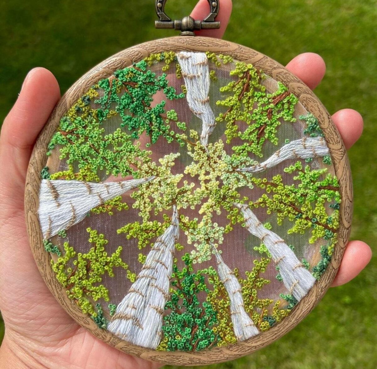 Gorgeous Embroidery Hoop Arts Of Natural Landscapes By Sew Beautiful 14