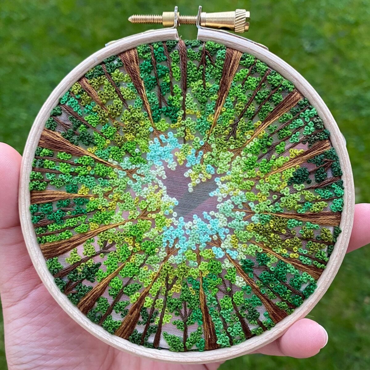 Gorgeous Embroidery Hoop Arts Of Natural Landscapes By Sew Beautiful 15
