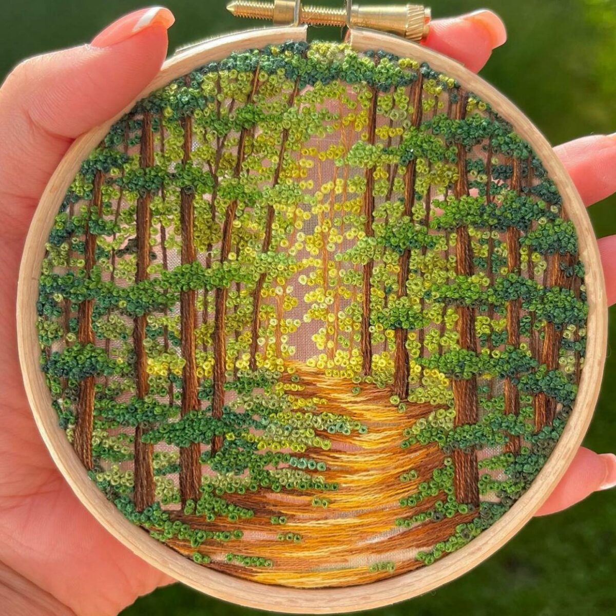 Gorgeous Embroidery Hoop Arts Of Natural Landscapes By Sew Beautiful 2