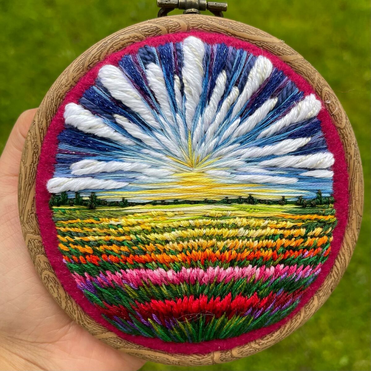 Gorgeous Embroidery Hoop Arts Of Natural Landscapes By Sew Beautiful 5