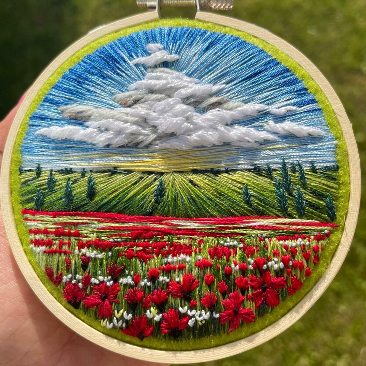 Gorgeous Embroidery Hoop Arts Of Natural Landscapes By Sew Beautiful 7