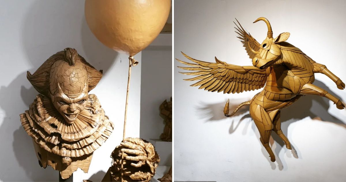 The Incredible Figurative Cardboard Sculptures Of Kai Xiang Zhong 6