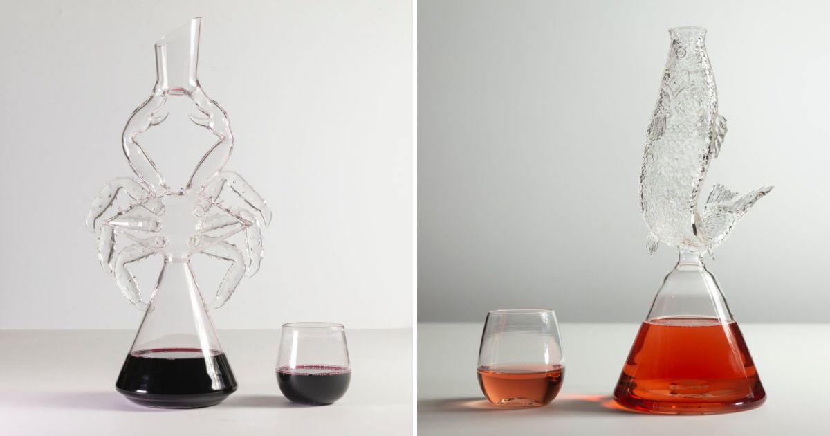 Fantastic Sculptural Wine Decanters In The Form Of Sea Creatures By Charlie Matz 3