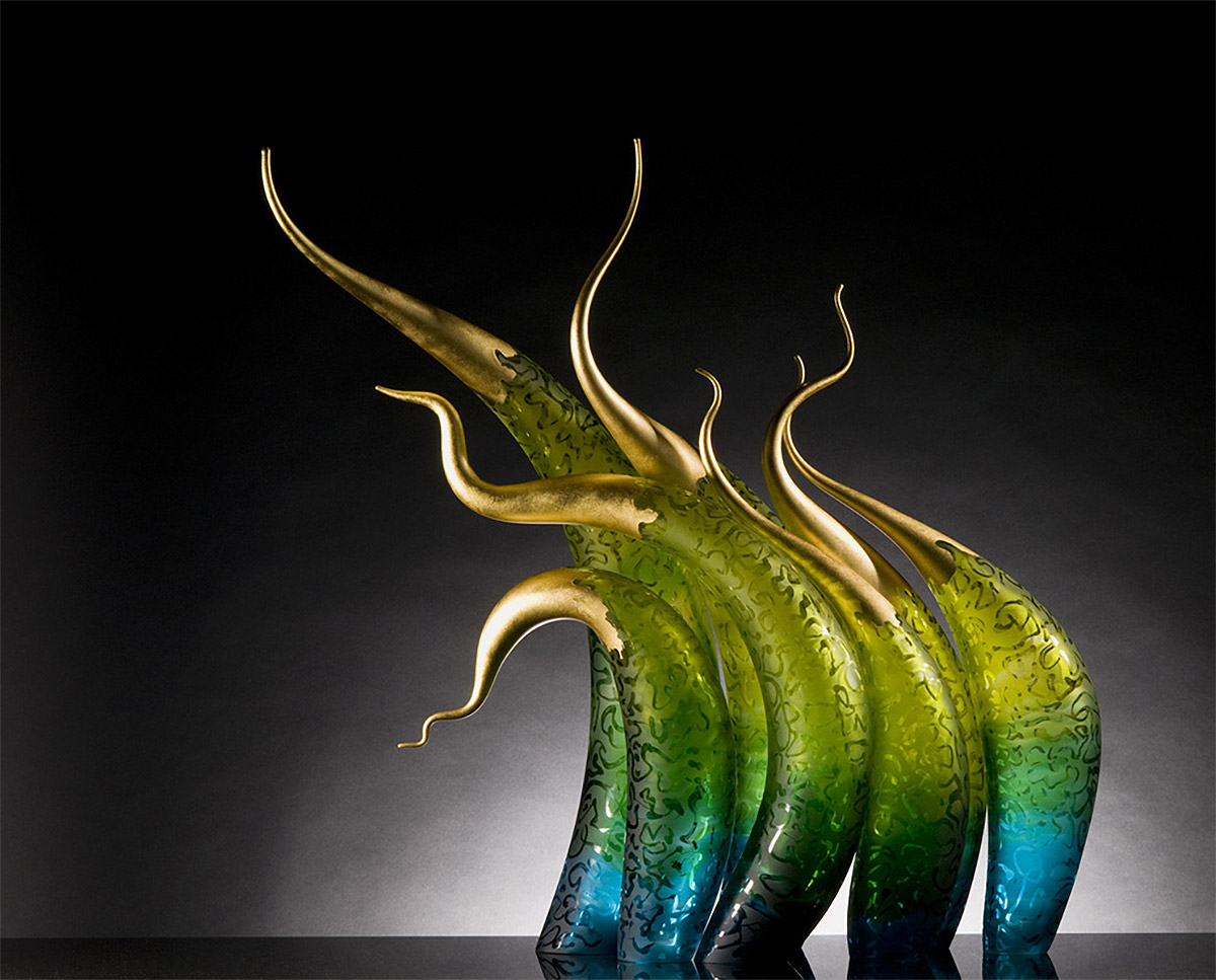 Magnificent abstract glass sculptures by Rick Eggert