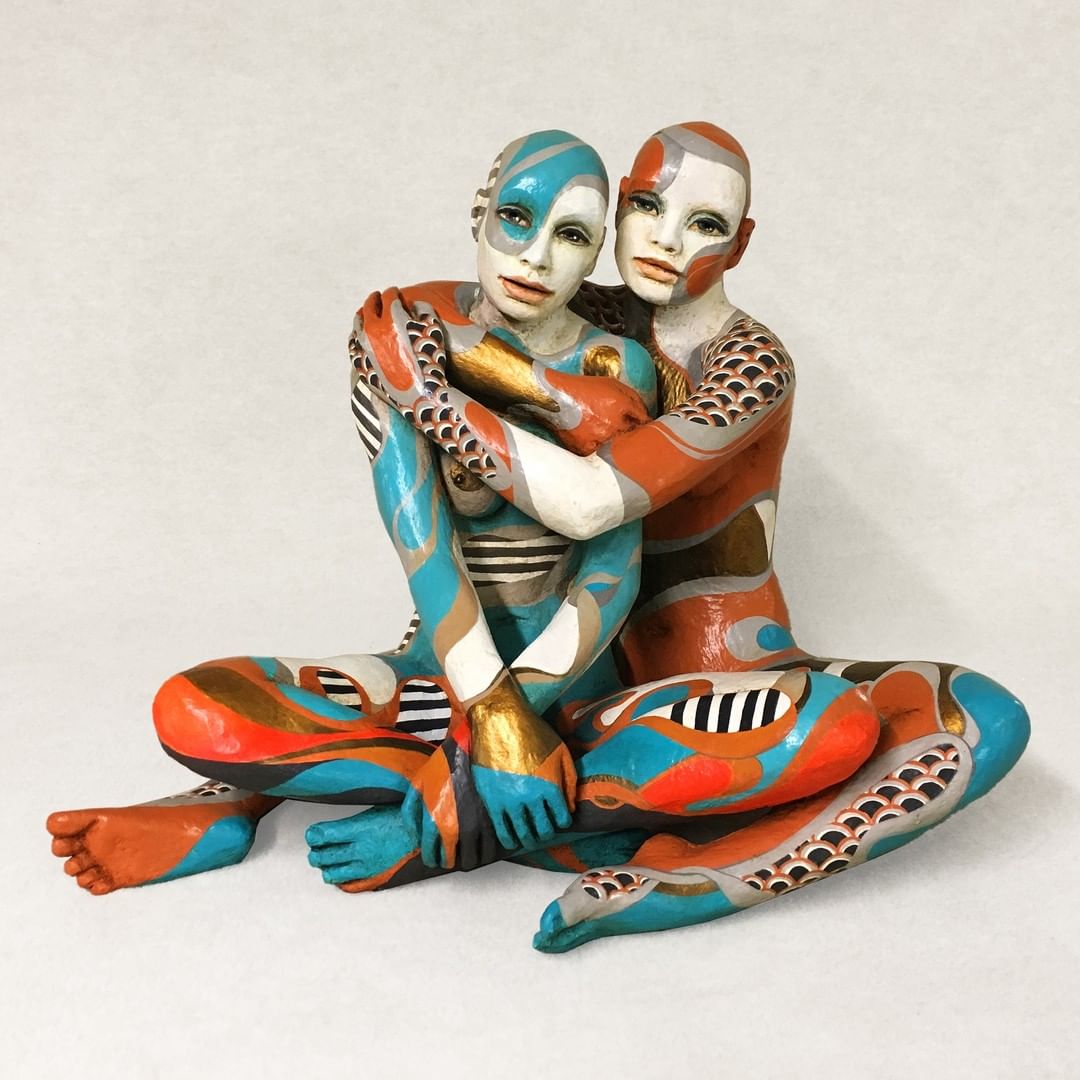 Expressive Figurative Sculptures Gorgeously Covered By Colorful Patterns By Paola Epifani Rabarama 15