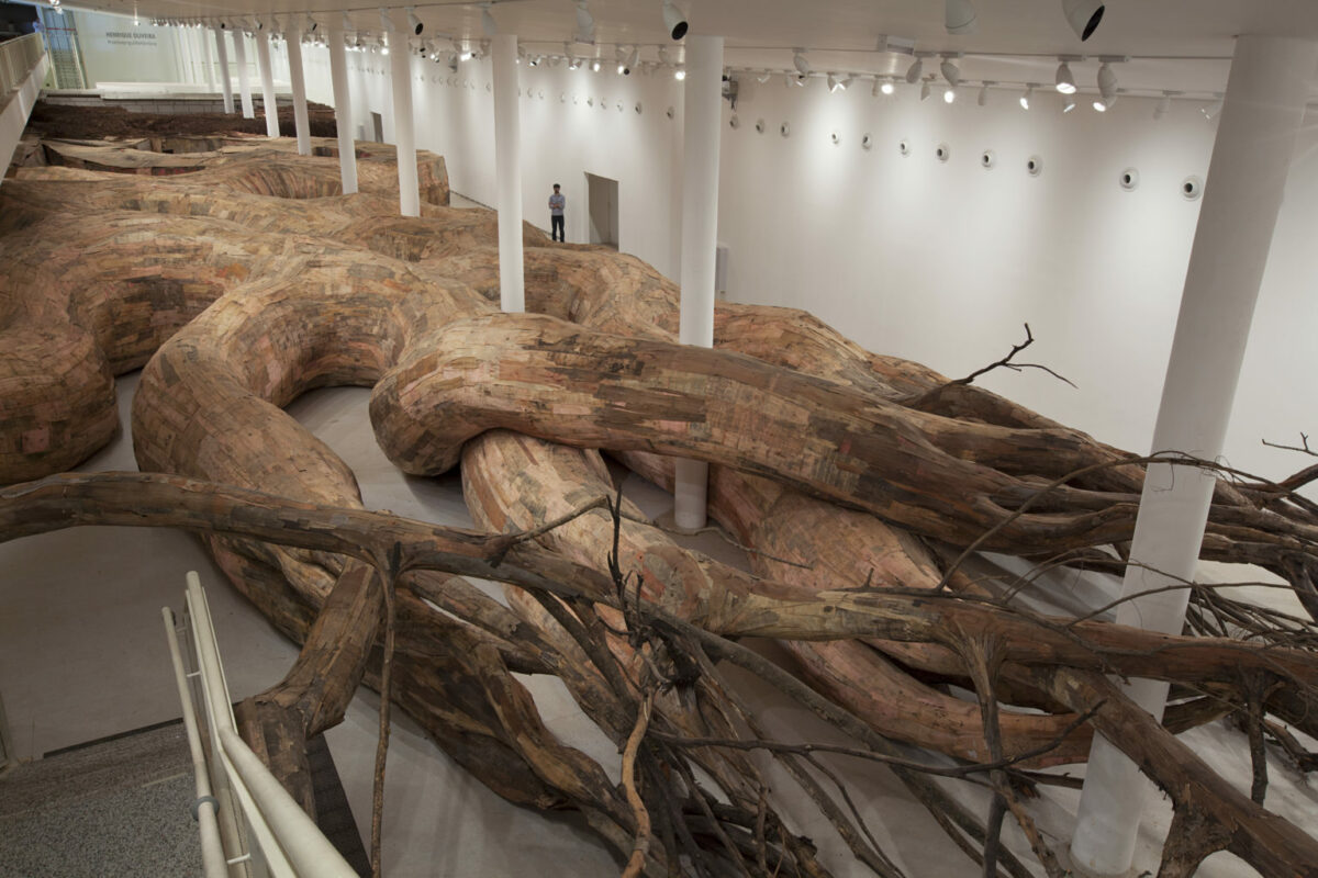 Monumental Root And Tree Trunk Like Installations By Henrique Oliveira 13