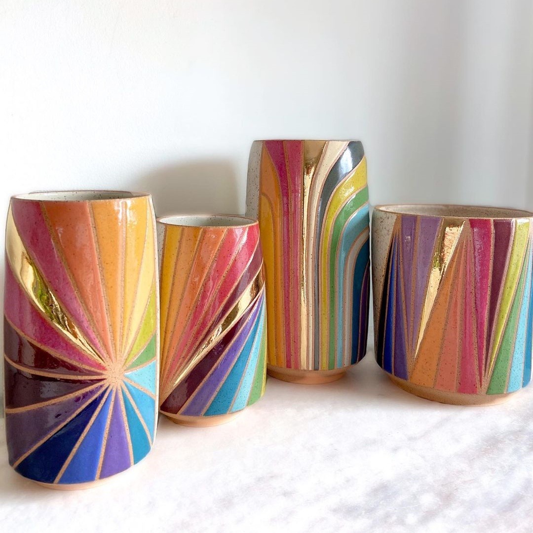 Rainbow Ceramics Gorgeous Multicolored Ceramic Pieces By Christine Tenenholtz (12)