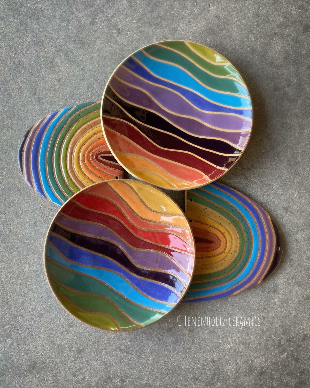 Rainbow Ceramics Gorgeous Multicolored Ceramic Pieces By Christine Tenenholtz (3)