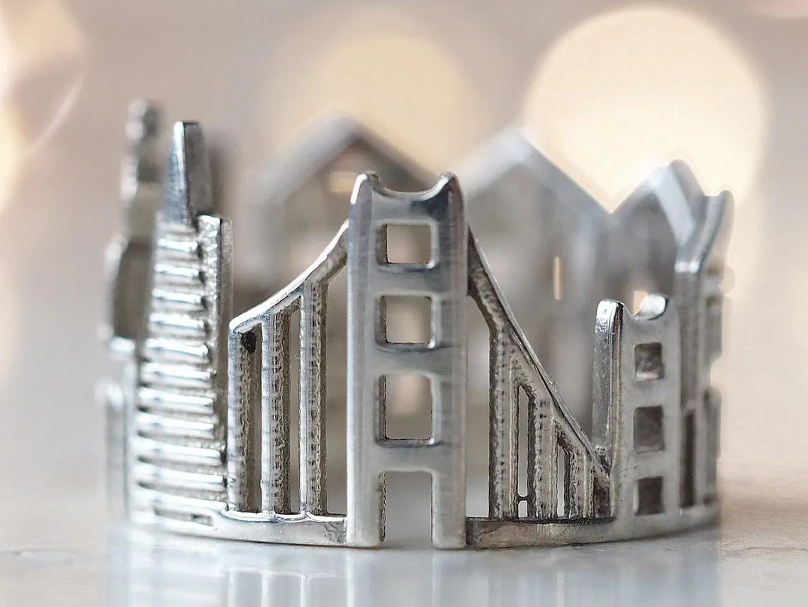 Striking Cityscape Rings In The Shape Of Skylines Of Iconic Cities By Ola Shekhtman 4