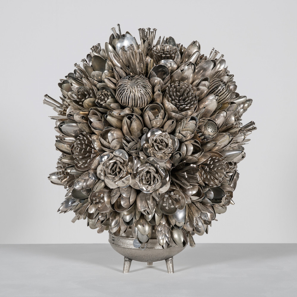 Amazingly Intricate Metal Bouquets Made Of Spare Utensils By Ann Carrington 1