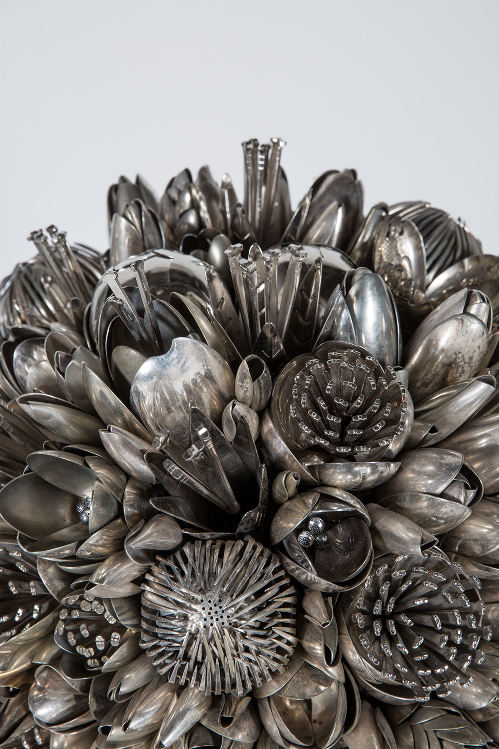 Amazingly Intricate Metal Bouquets Made Of Spare Utensils By Ann Carrington 2