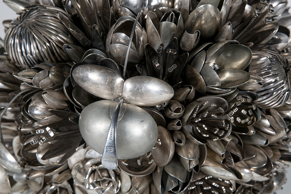 Amazingly Intricate Metal Bouquets Made Of Spare Utensils By Ann Carrington 3