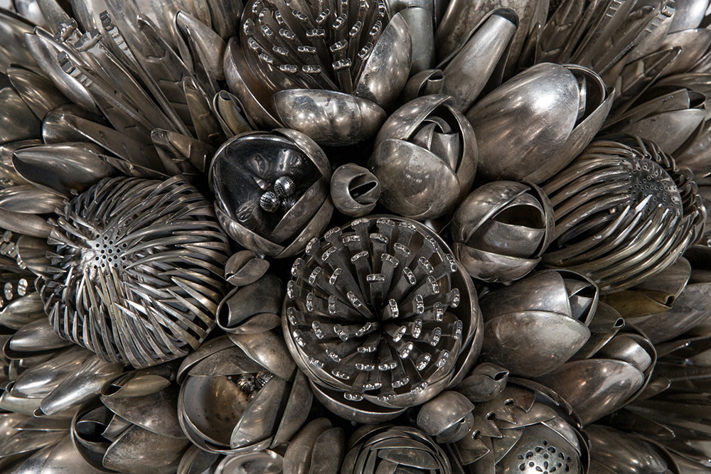 Amazingly Intricate Metal Bouquets Made Of Spare Utensils By Ann Carrington 4
