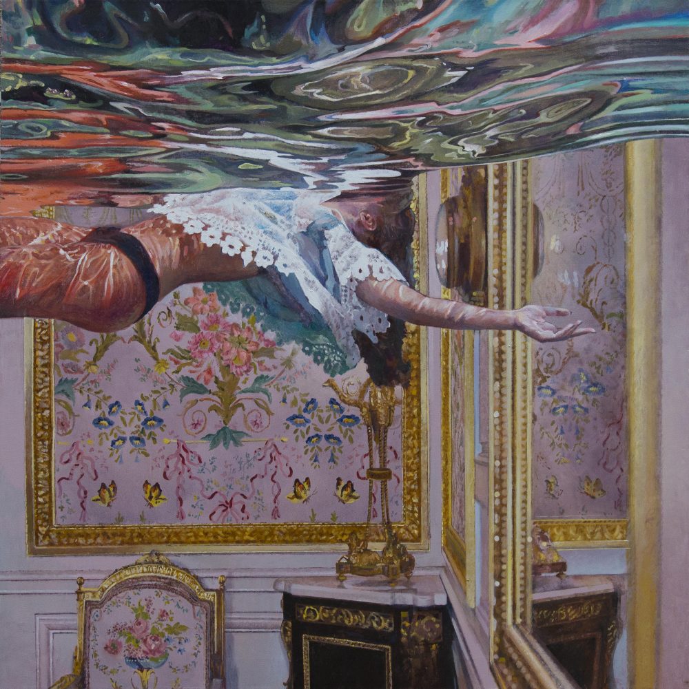 Dream Of Freedom Breathtaking Surrealistic Paintings Of Figures Floating In Flooded Rooms By Ivana Zivic 13