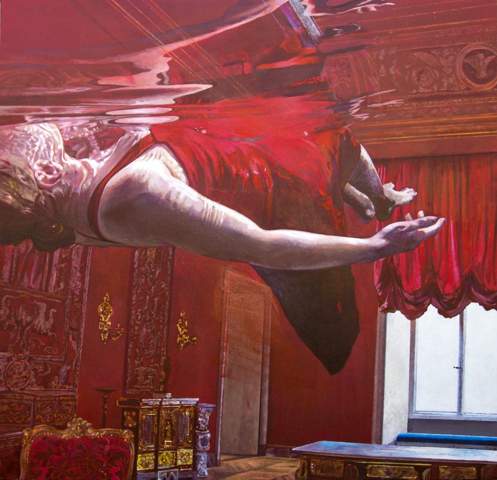 Dream Of Freedom Breathtaking Surrealistic Paintings Of Figures Floating In Flooded Rooms By Ivana Zivic 14