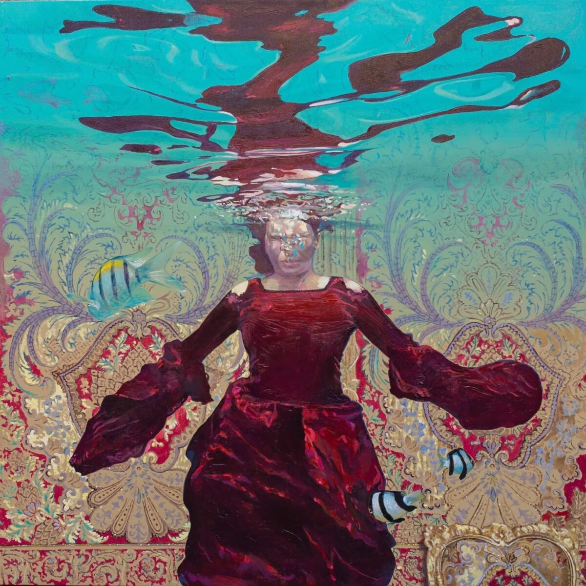 Dream Of Freedom Breathtaking Surrealistic Paintings Of Figures Floating In Flooded Rooms By Ivana Zivic 1