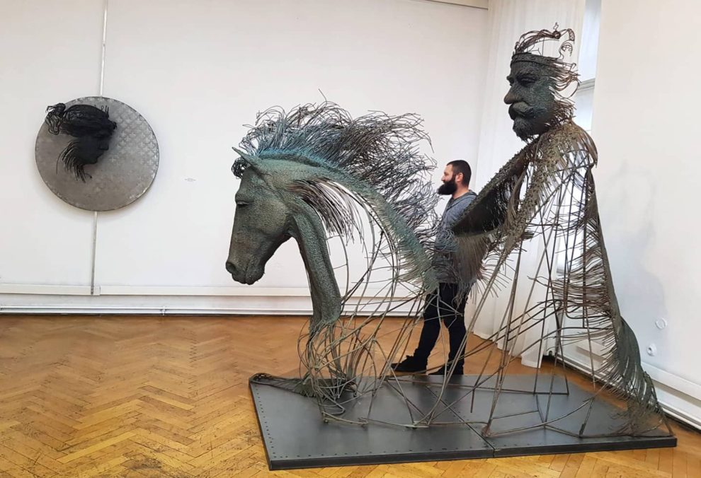 Extraordinary Sculptures Made From Industrial Metal Wires By Darius Hulea (19)