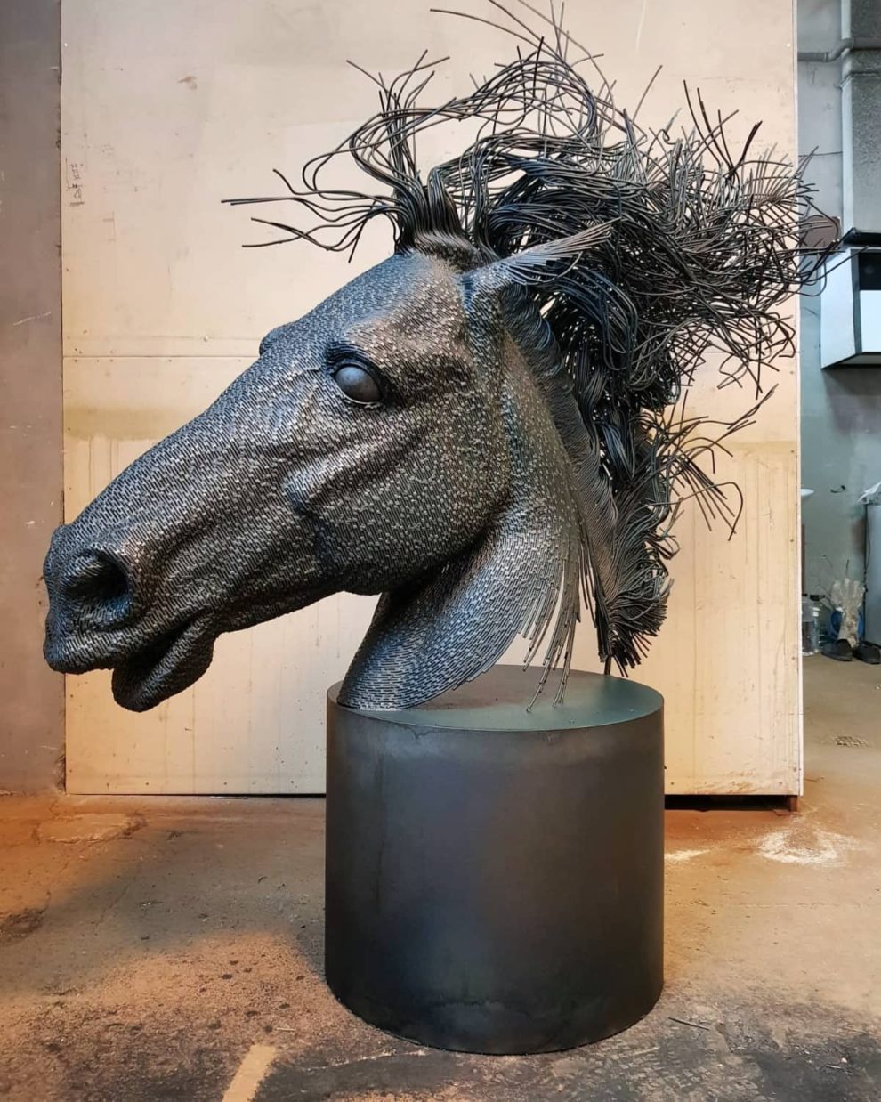 Extraordinary Sculptures Made From Industrial Metal Wires By Darius Hulea (20)