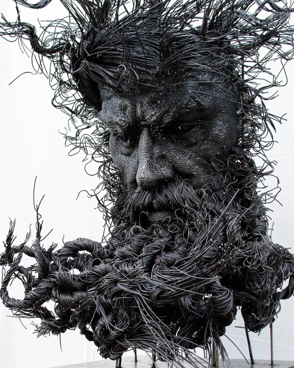 Extraordinary Sculptures Made From Industrial Metal Wires By Darius Hulea (31)