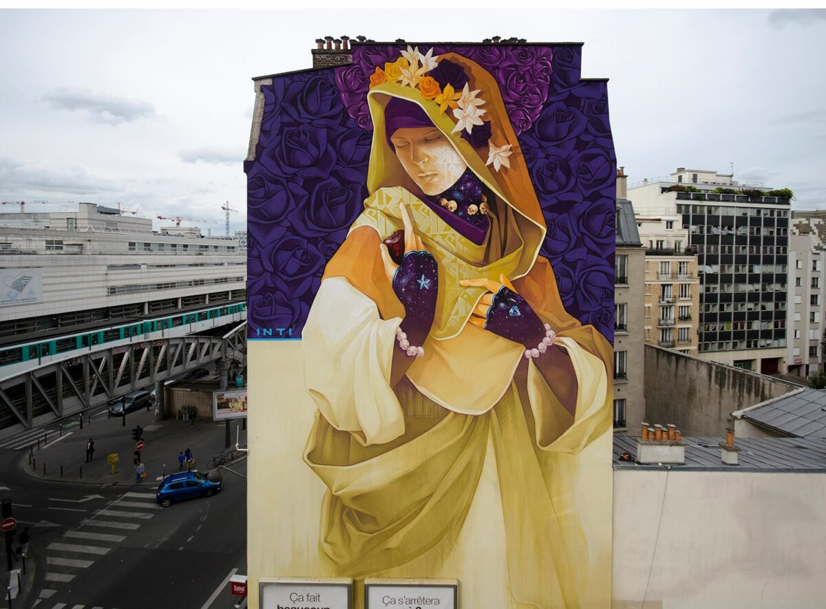 Exuberant and thought-provoking large-scale murals By INTI