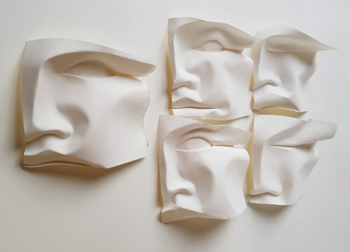 Fascinating Facial Sculptures Made From Folded Paper Sheets By Polly Verity (11)