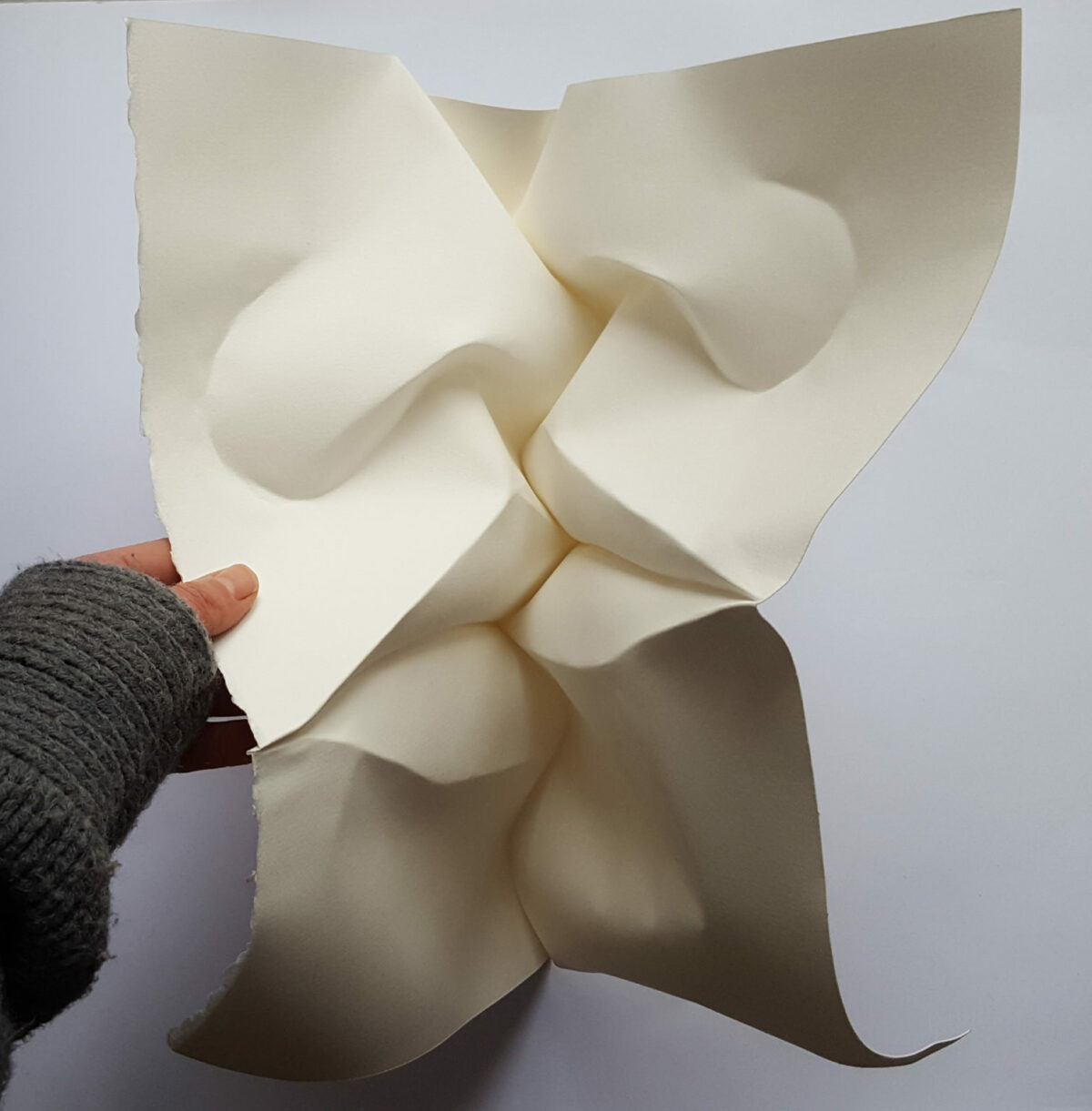 Fascinating Facial Sculptures Made From Folded Paper Sheets By Polly Verity (12)
