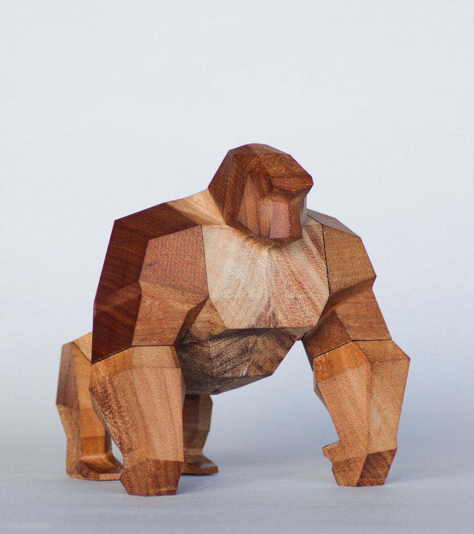 Geometric Animal Wood Sculptures By Mat Random 1