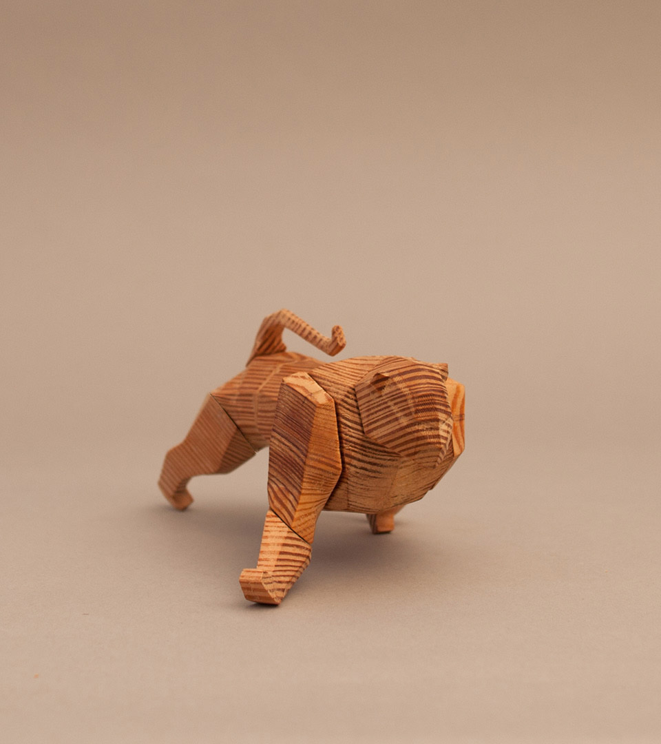 Geometric Animal Wood Sculptures By Mat Random 13