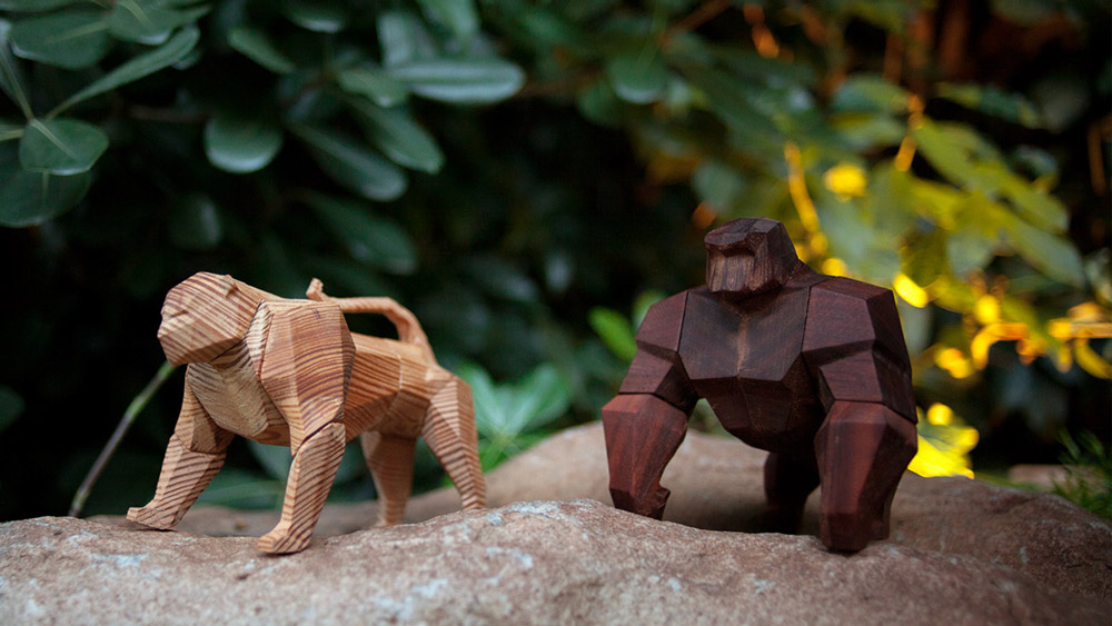 Geometric Animal Wood Sculptures By Mat Random 14