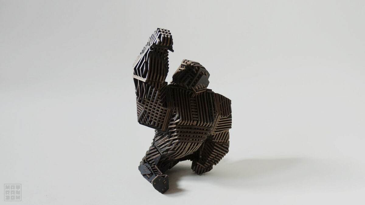 Geometric Animal Wood Sculptures By Mat Random 9