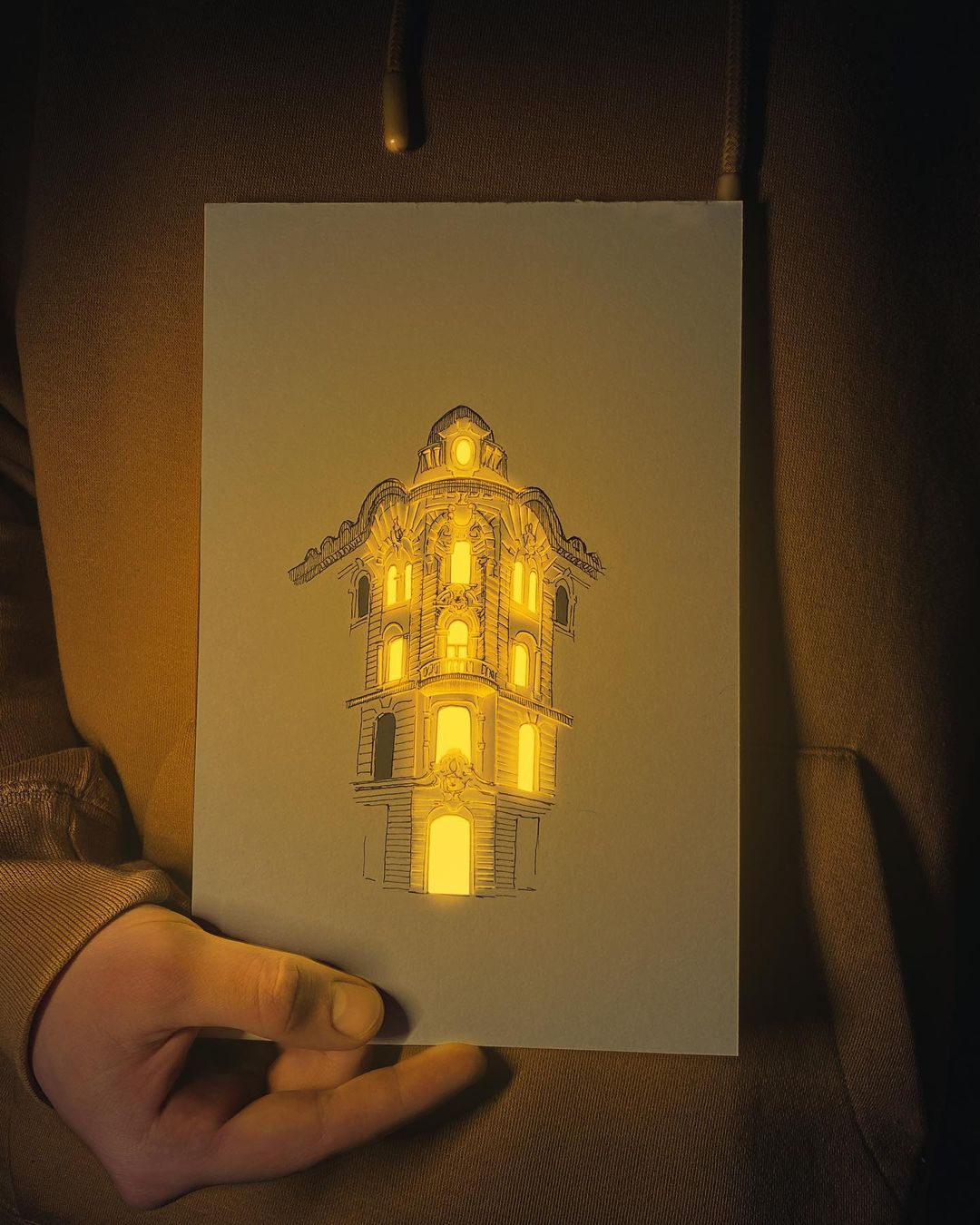 Glowing Archisketch Gorgeously Illuminated Architectural Sketches By Nikita Busyak 4