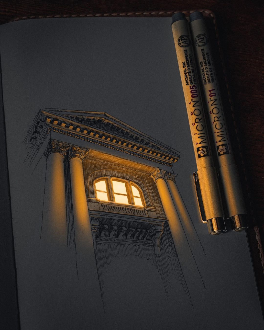 Glowing Archisketch Gorgeously Illuminated Architectural Sketches By Nikita Busyak 9