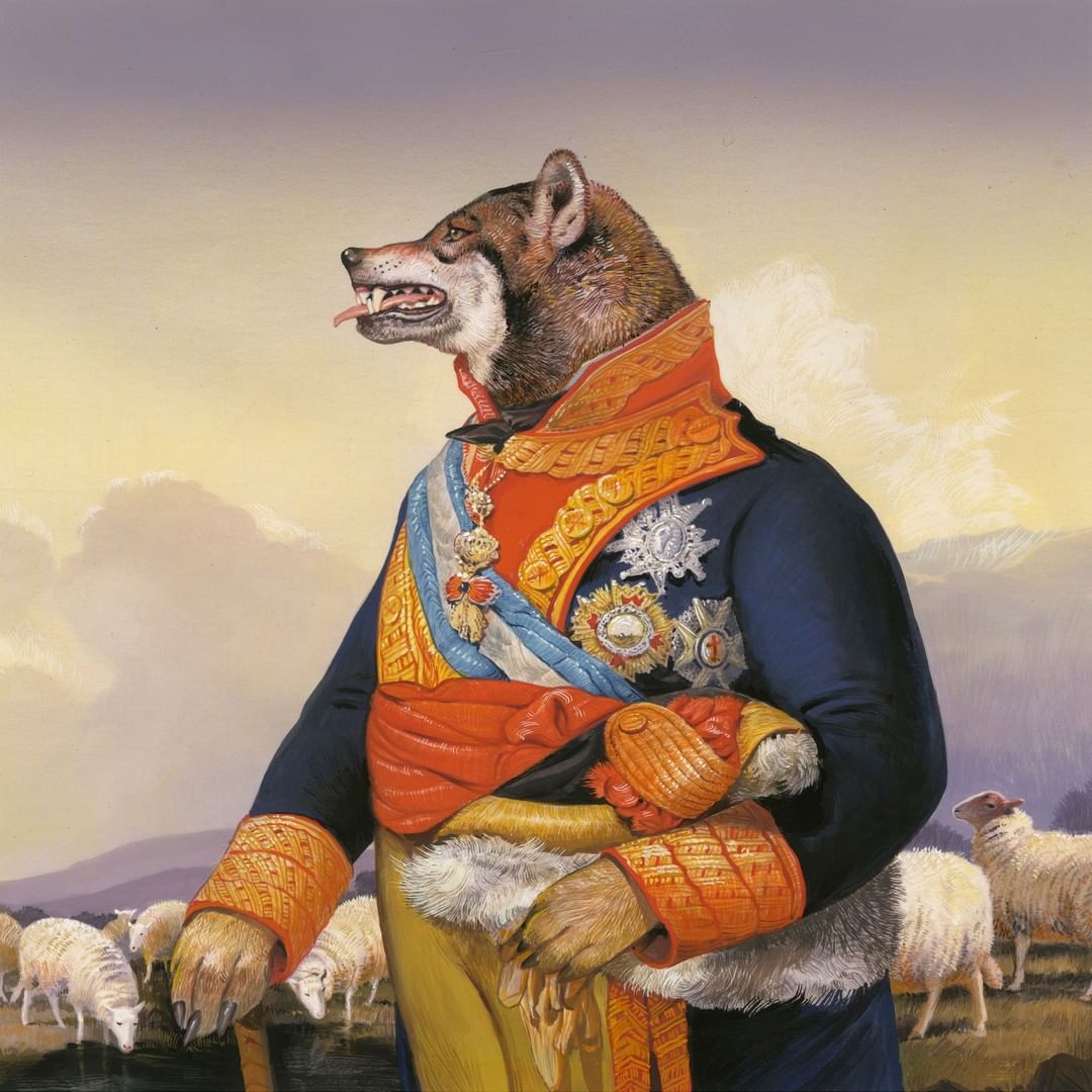 Humorous Anthropomorphized Animal Portraits In The Classical Style By Bill Mayer (12)