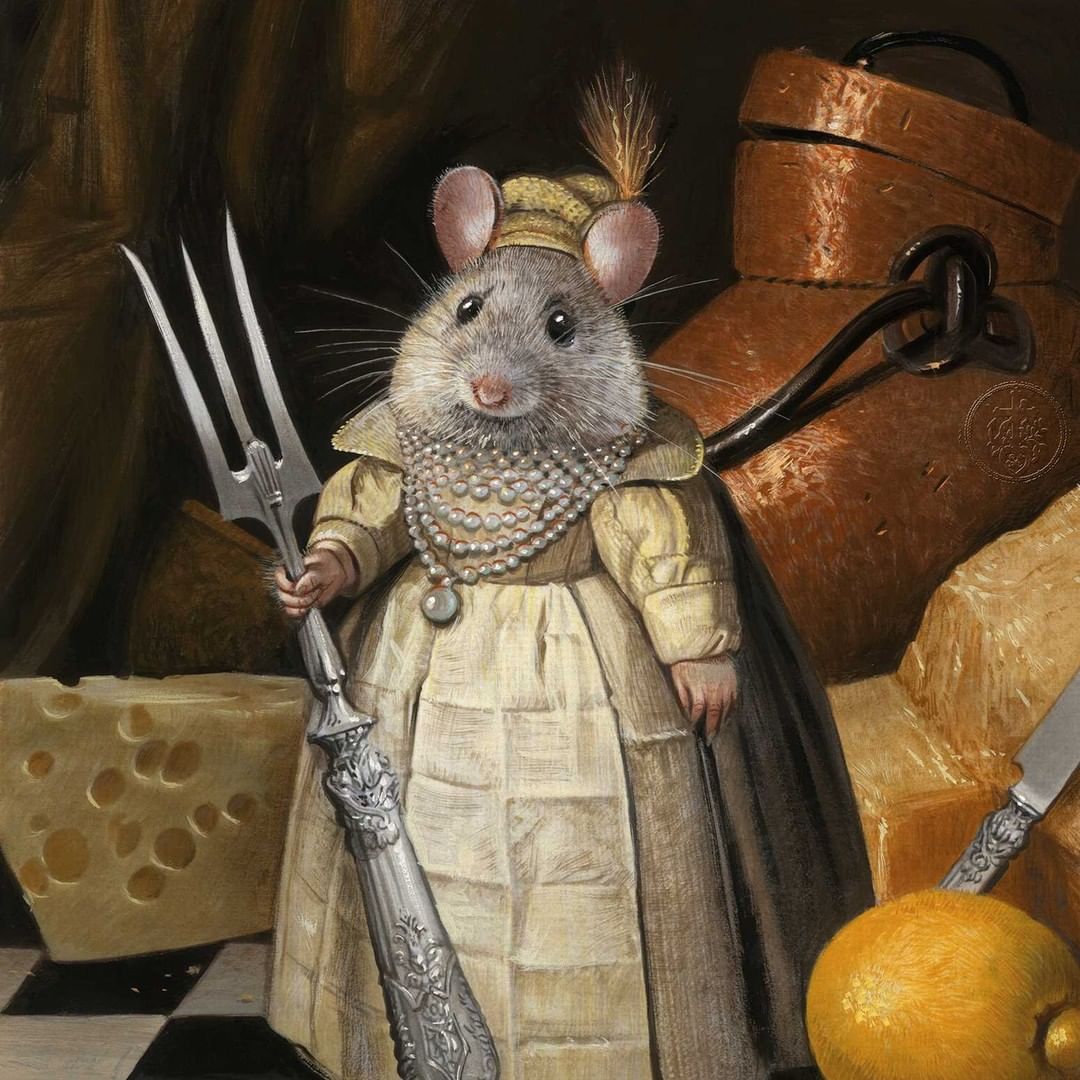 Humorous Anthropomorphized Animal Portraits In The Classical Style By Bill Mayer (14)