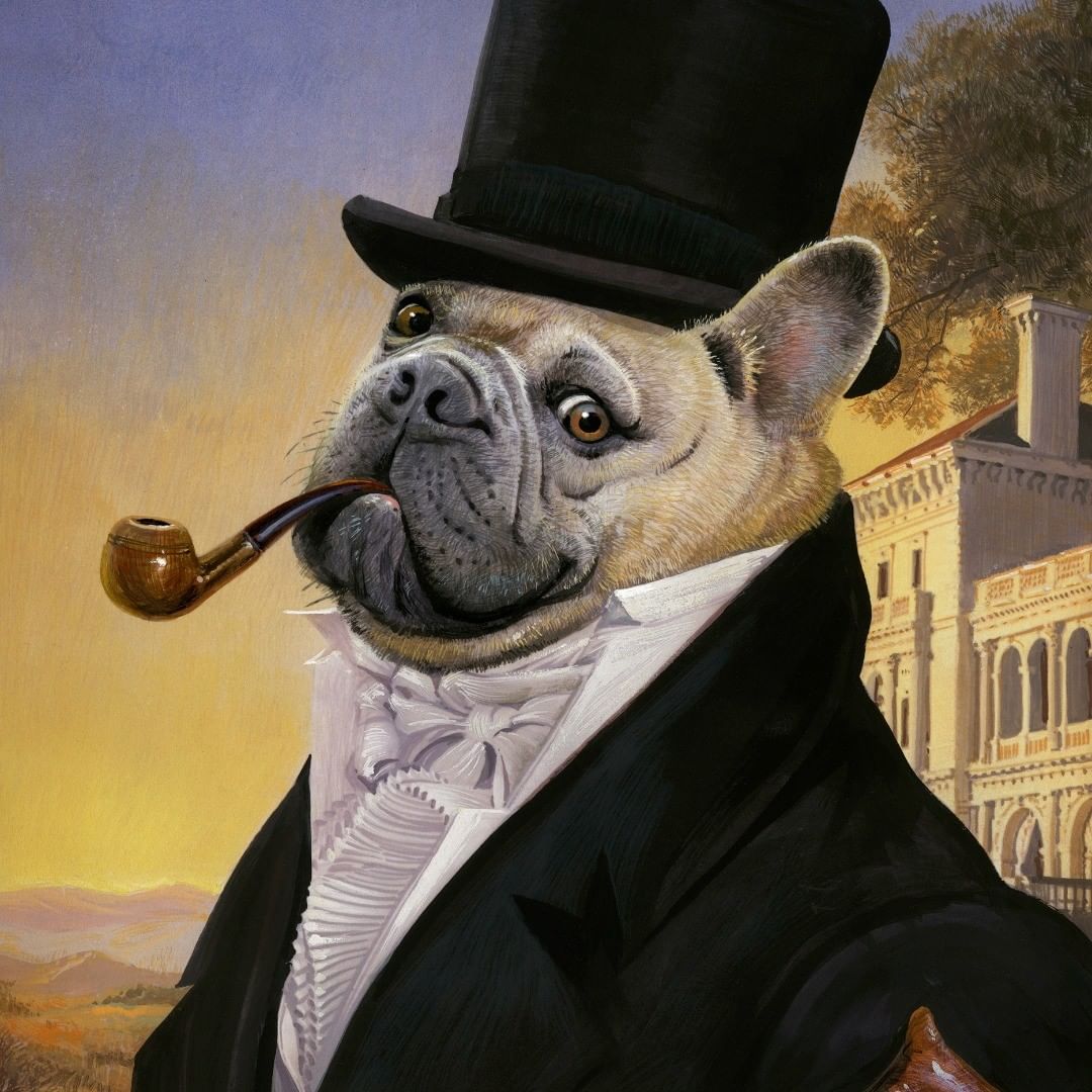 Humorous Anthropomorphized Animal Portraits In The Classical Style By Bill Mayer (22)