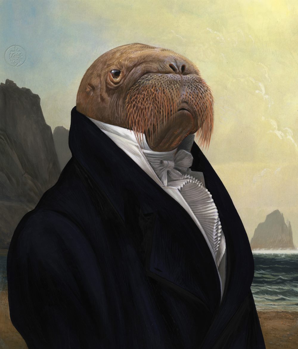 Humorous Anthropomorphized Animal Portraits In The Classical Style By Bill Mayer (3)