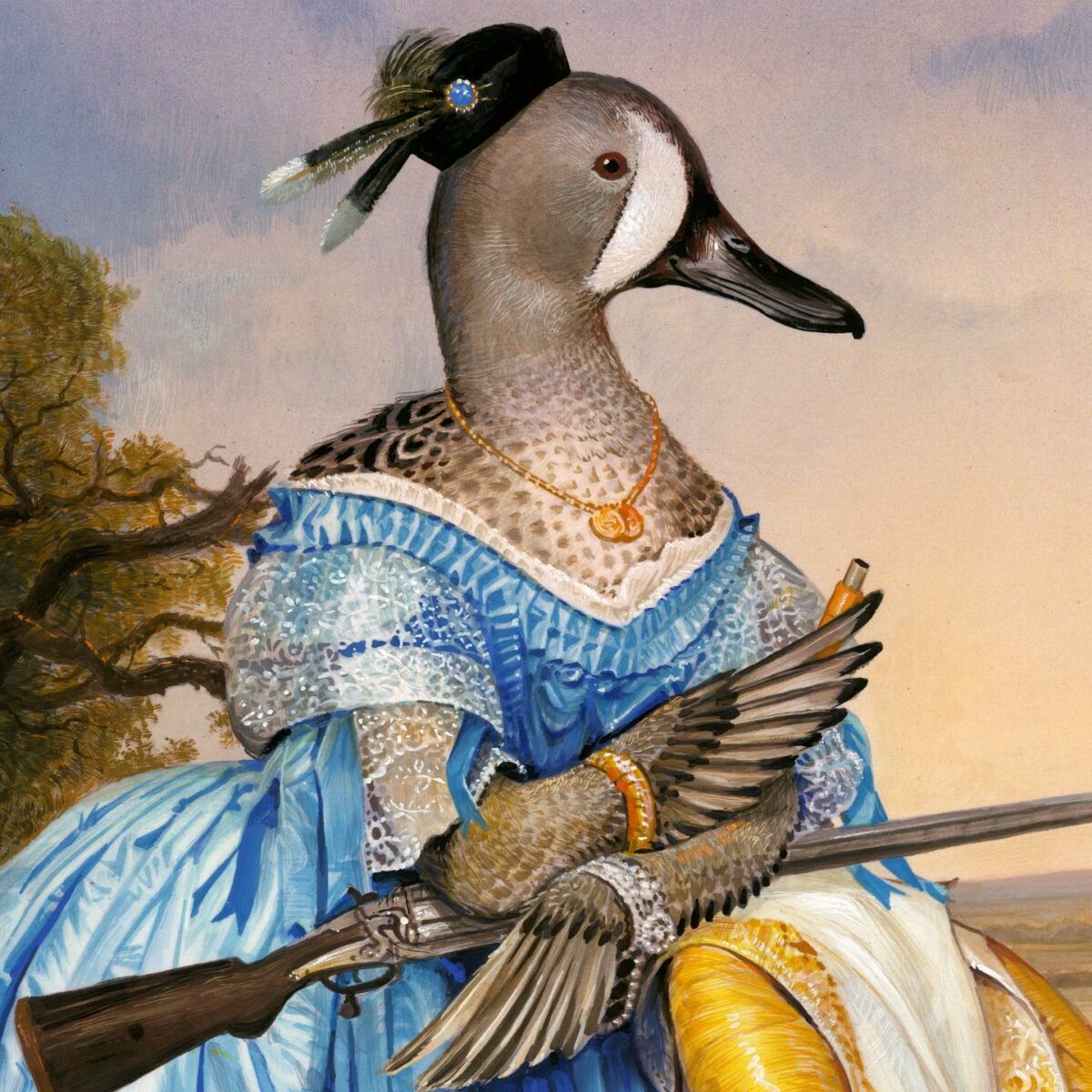 Humorous Anthropomorphized Animal Portraits In The Classical Style By Bill Mayer (8)