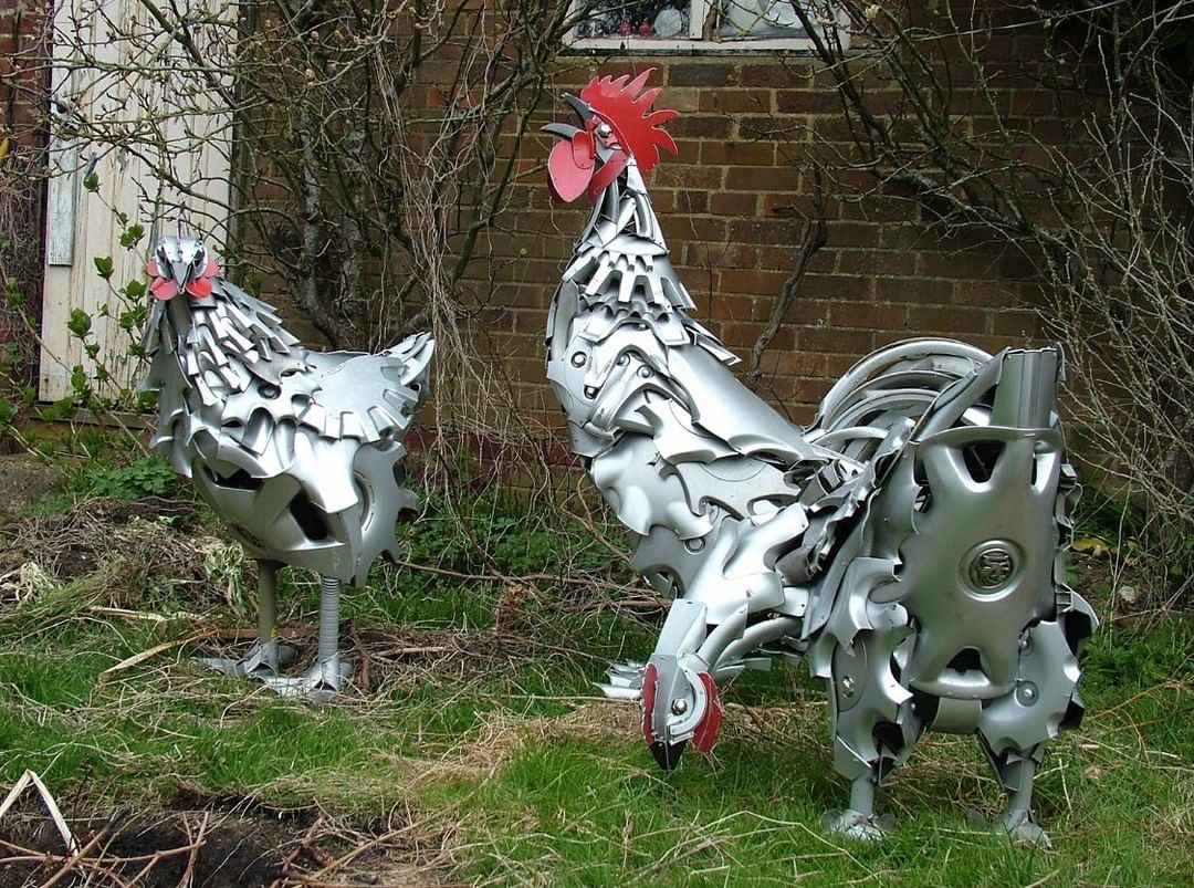 Old Hubcaps Transformed Into Incredible Animal Sculptures By Ptolemy Elrington (23)
