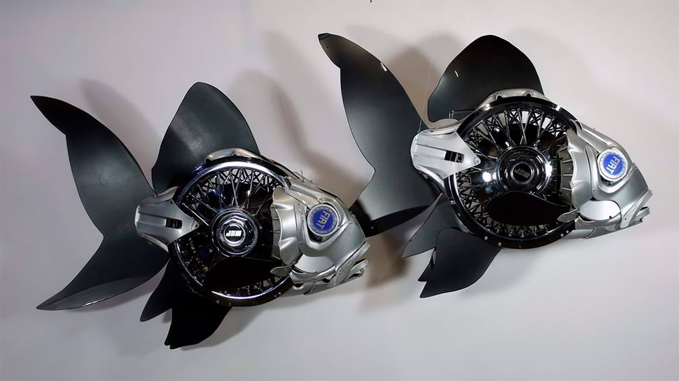 Old Hubcaps Transformed Into Incredible Animal Sculptures By Ptolemy Elrington (8)