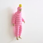 Peculiar figure sculptures in vivid colors by Frode Bolhuis