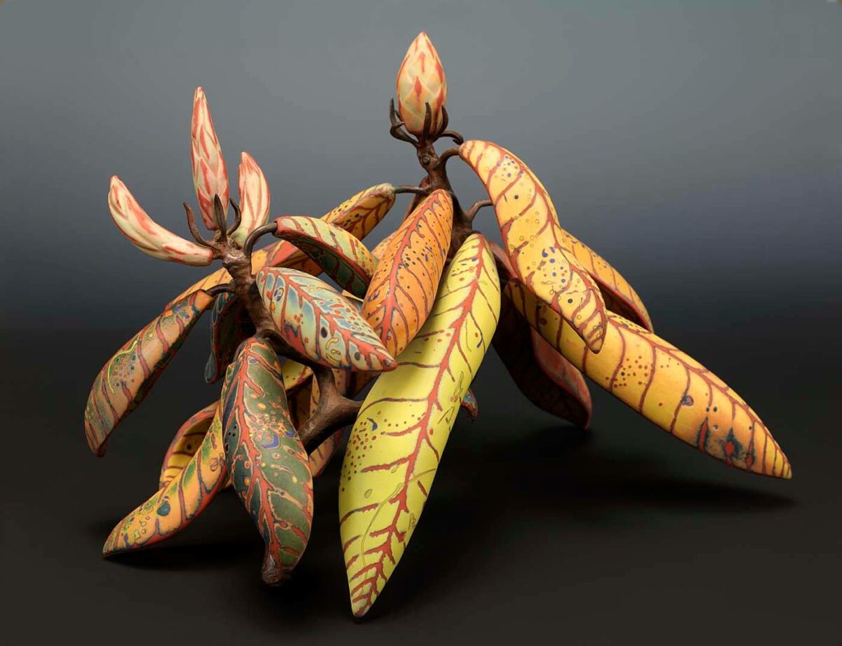 Superb sculptures of exotic plants made of clay, glass, and metal by Michael Sherrill