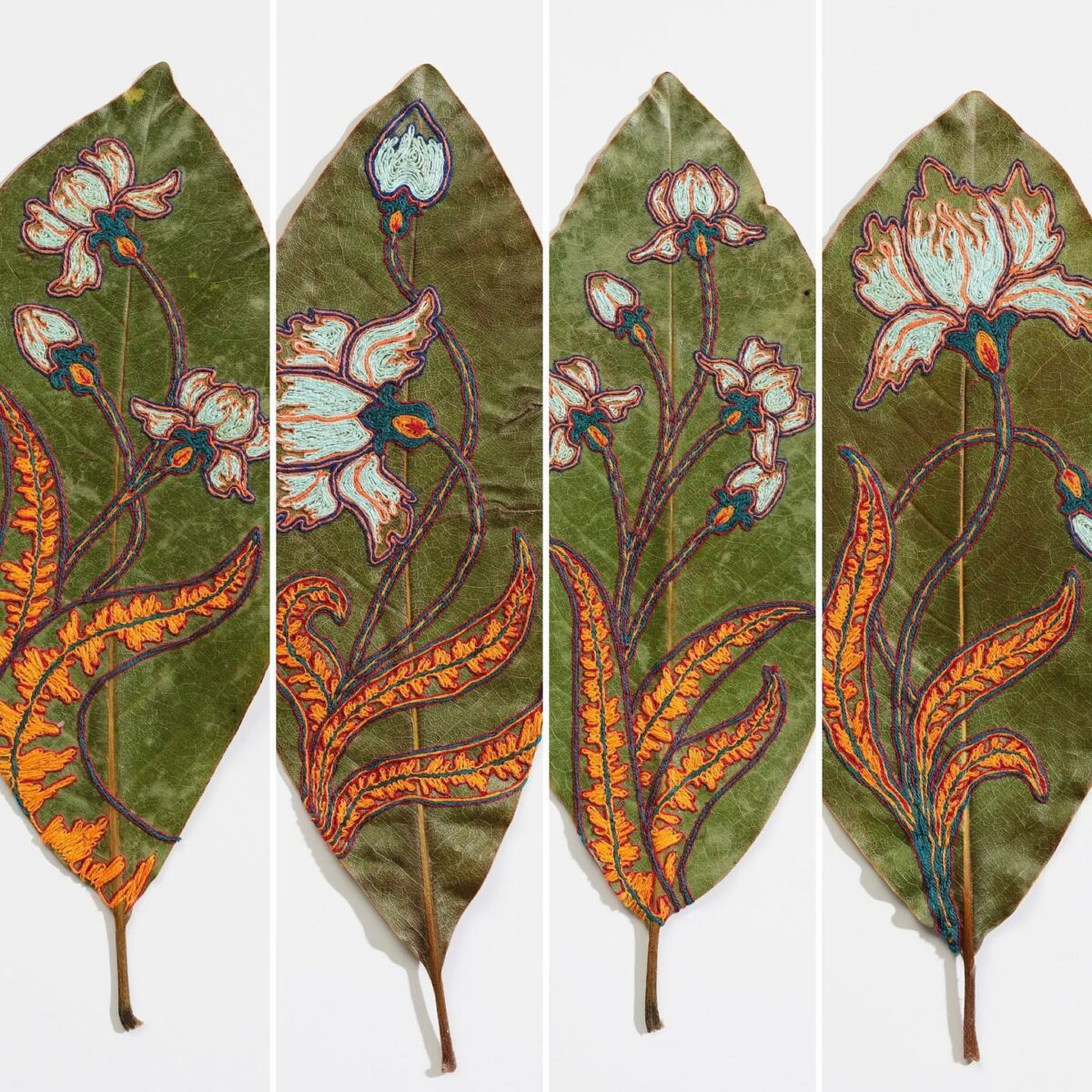 The Fascinating Embroidered Leaf Art Of Hillary Waters Fayle (17)