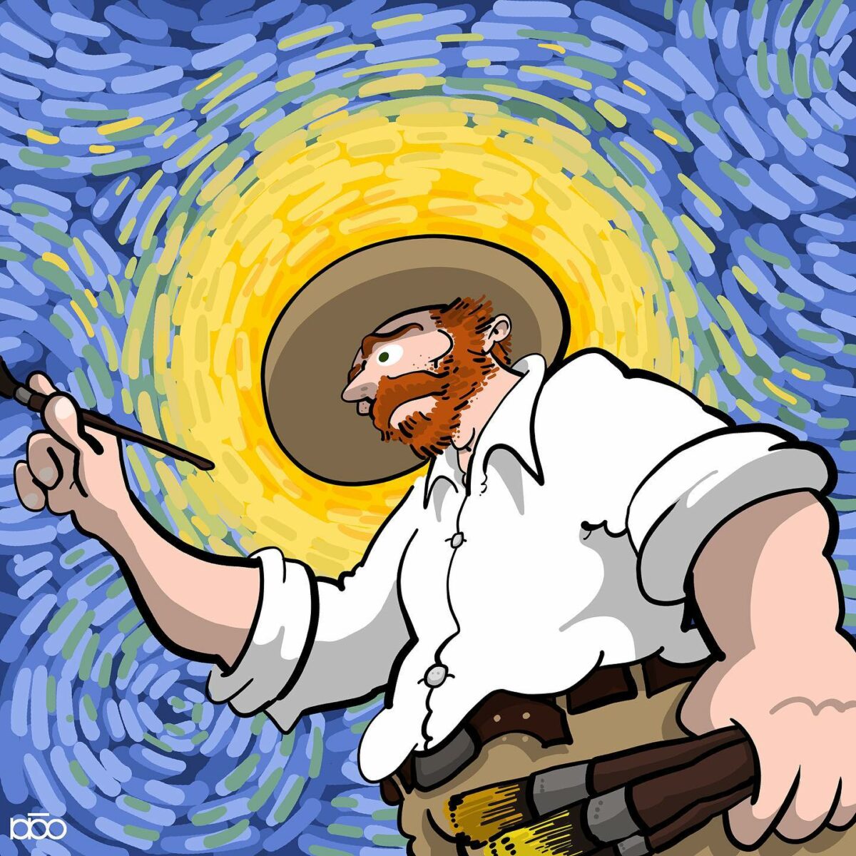 Vincent Van Goghs Life Recreated In His Own Art Style By Alireza Karimi Moghaddam 25
