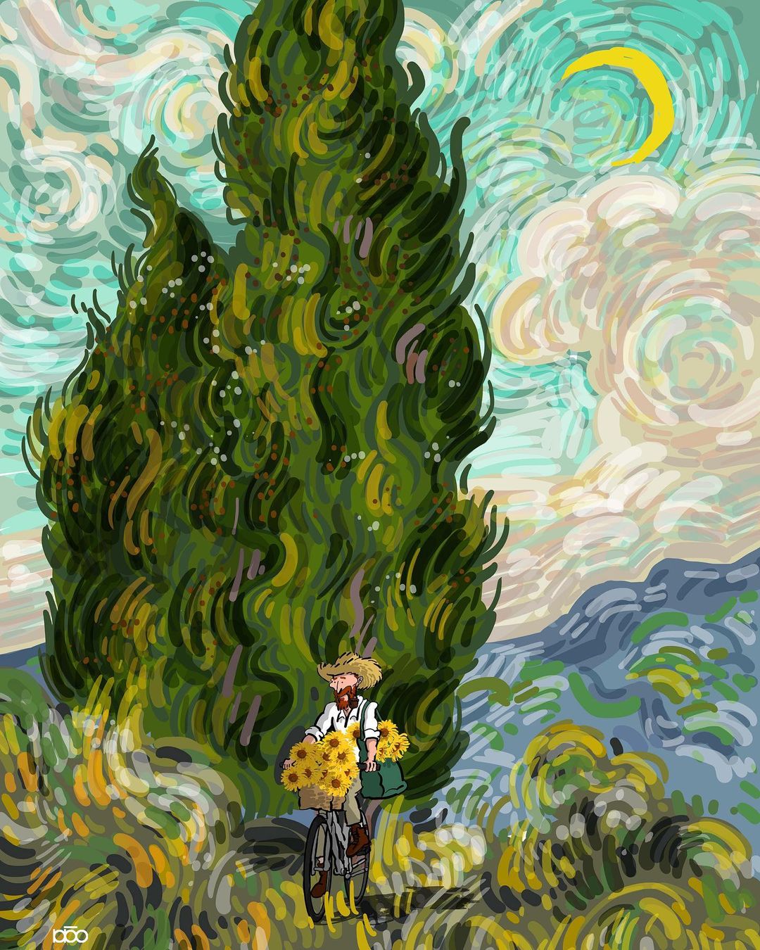 Vincent Van Goghs Life Recreated In His Own Art Style By Alireza Karimi Moghaddam 6