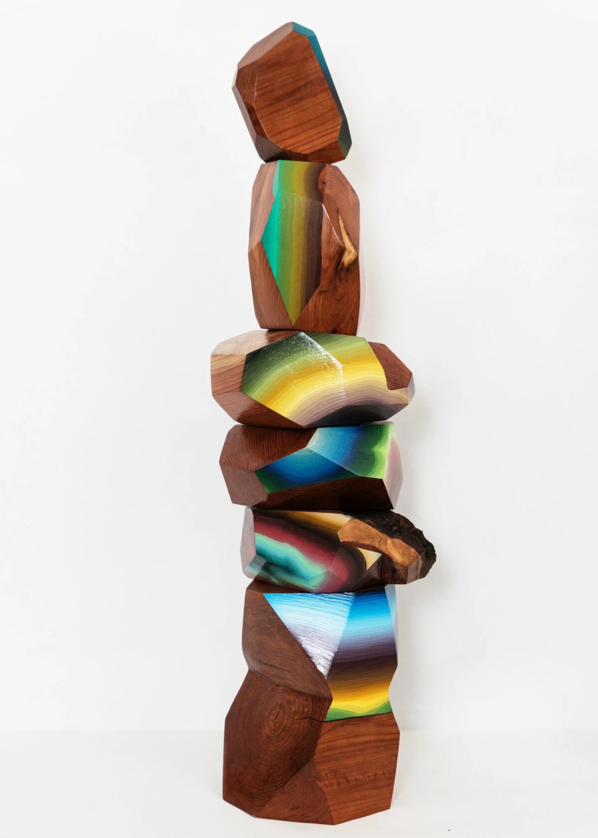 Wood Gemstones Colorful Abstract Sculptures By Victoria Wagner (2)