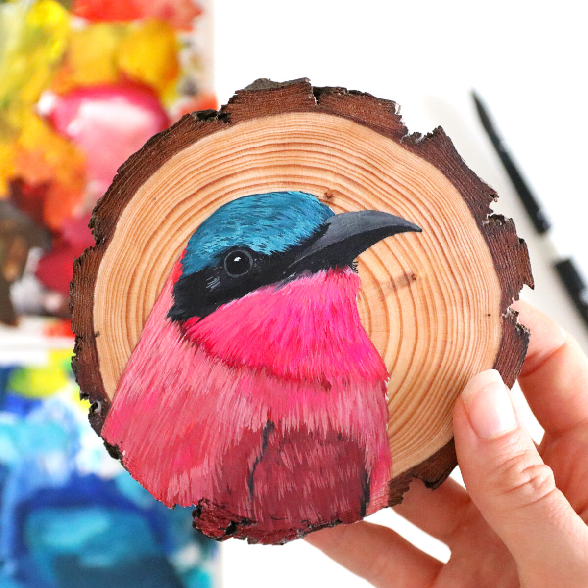 100 Days Of Birds A Marvelous Series Of Gouache On Wood Paintings By Deanna Maree (23)